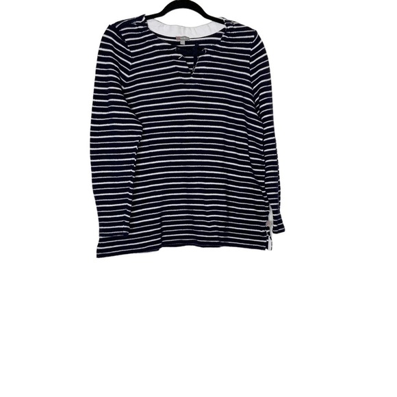 TALBOTS casual striped cotton top. Long sleeves. Size XL - Picture 4 of 6